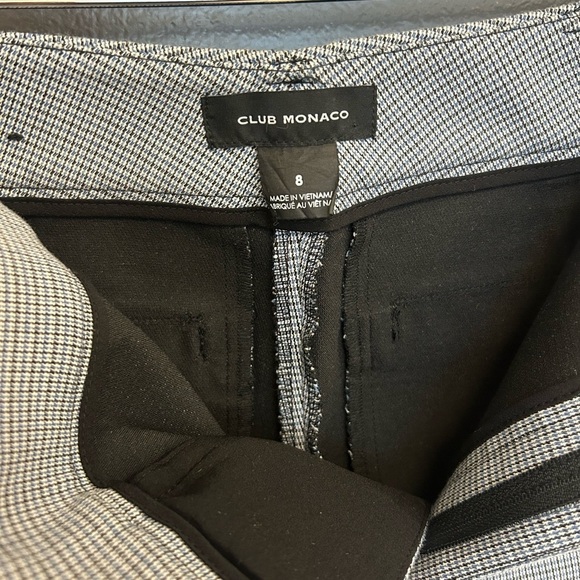 Club Monaco Sz. 8 small checker capri pants great condition - Picture 6 of 9
